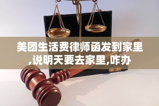 美团生活费律师函发到家里,说明天要去家里,咋办